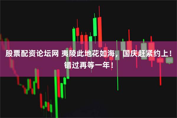 股票配资论坛网 夷陵此地花如海，国庆赶紧约上！错过再等一年！