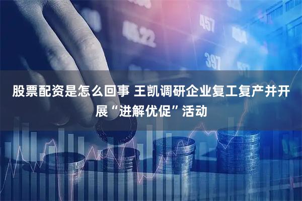 股票配资是怎么回事 王凯调研企业复工复产并开展“进解优促”活动